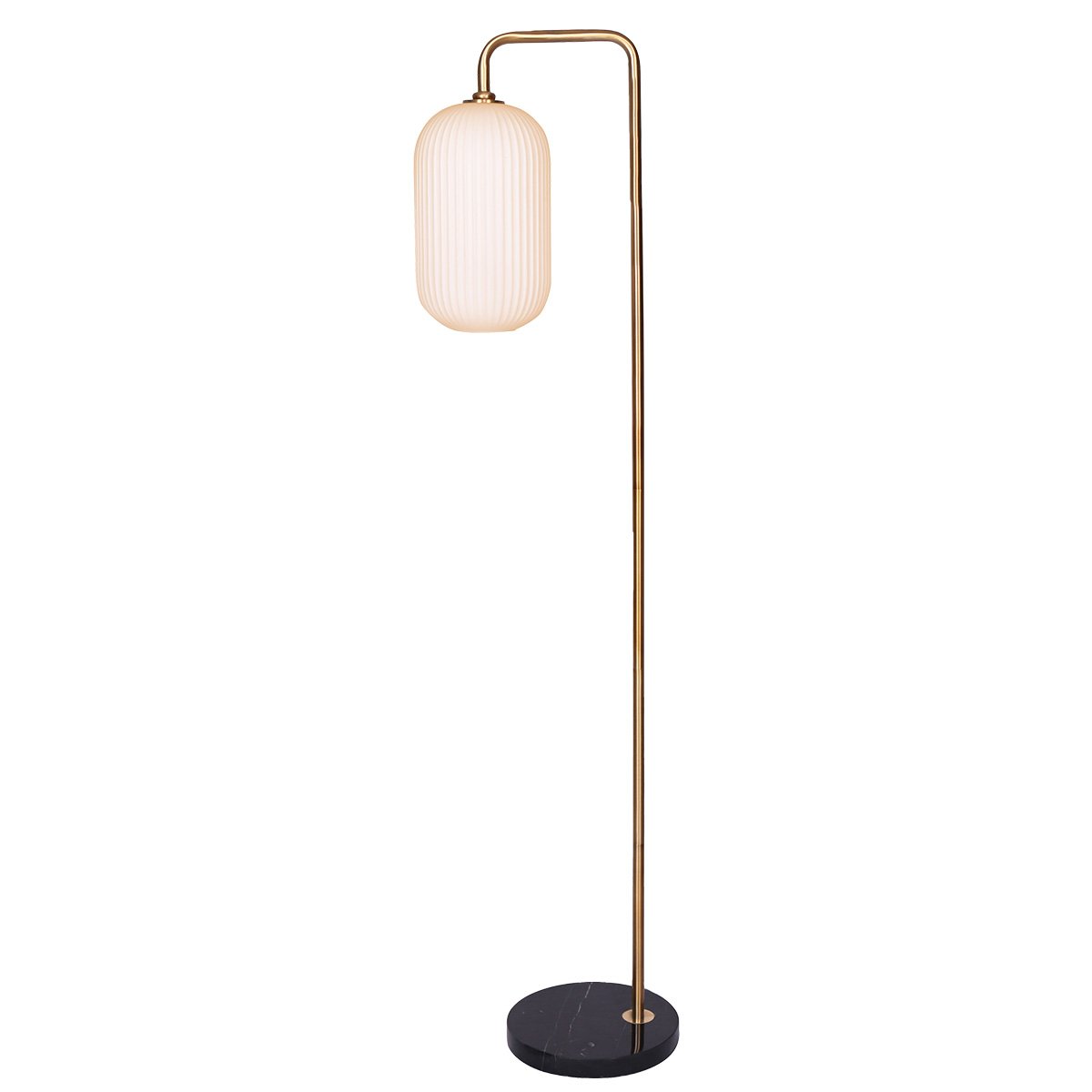 Sarantino Metal Floor Lamp With Opal Glass Shade Home & Garden > Lighting > Table Lamps