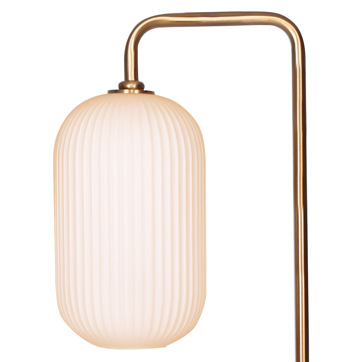 Sarantino Metal Floor Lamp With Opal Glass Shade Home & Garden > Lighting > Table Lamps