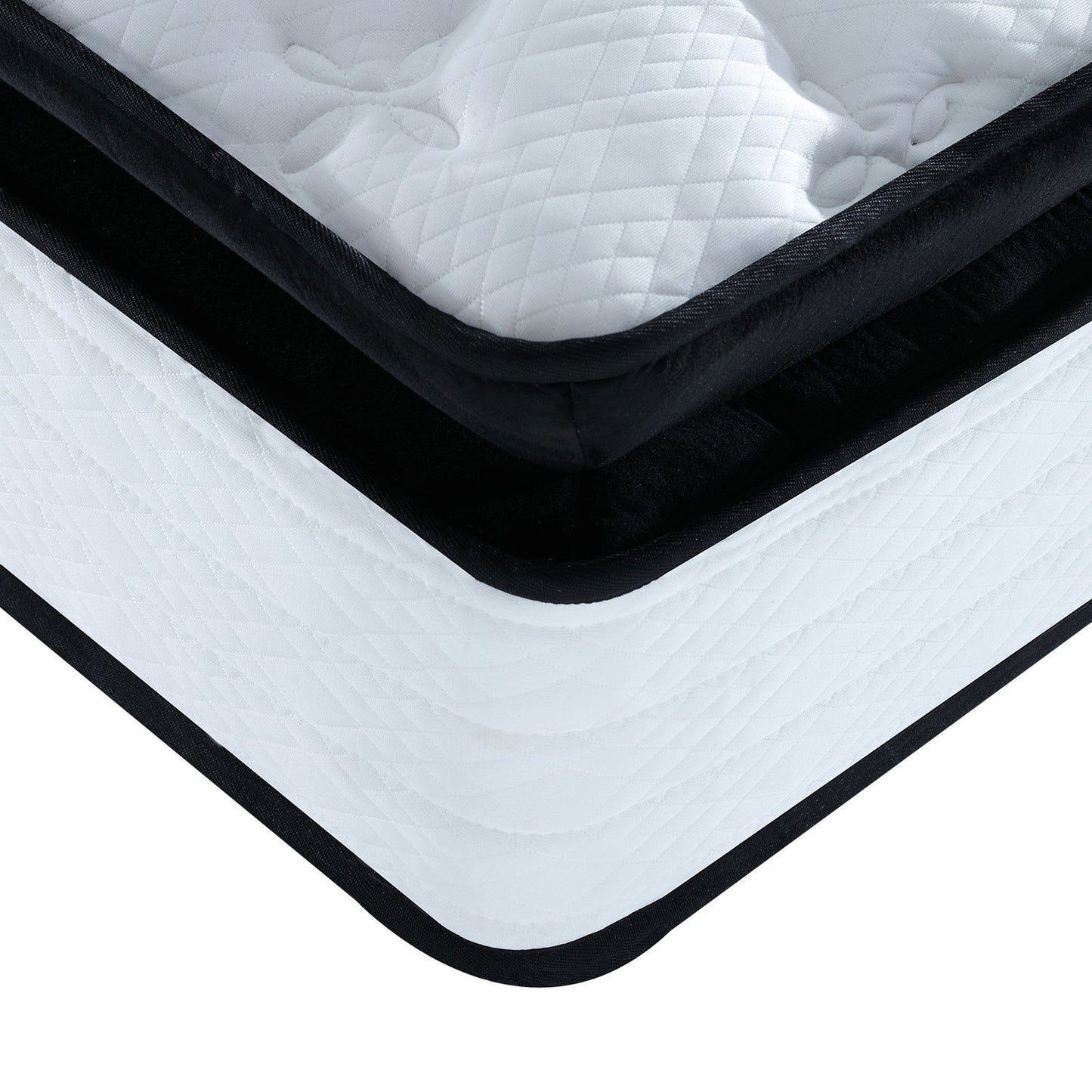 Laura Hill King Mattress Bed Size Euro Top 5 Zone Spring Foam 32cm Bedding Pocket - Furniture > Mattresses > Mattress