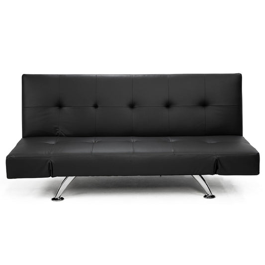 Brooklyn Sofa Bed Faux Leather Lounge Couch Futon Furniture Adjustable Suite Bk - Furniture > Sofas > Sofas & Sofa Beds