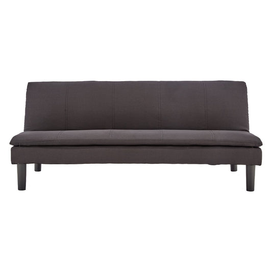 3 Seater Modular Faux Linen Fabric Sofa Bed Couch - Black - Furniture > Bar Stools & Chairs > Arm Chairs & Recliners