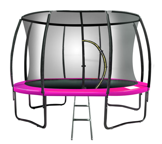Kahuna 8ft Trampoline Free Ladder Spring Mat Net Safety Pad Cover Round Enclosure Pink - Sports & Fitness > Trampolines