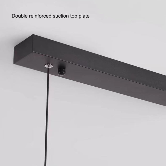 Modern Minimalist Trapezoid Pendant Light Adjustable LED Bar Light Black - Home & Garden > Lighting > Ceiling Lights