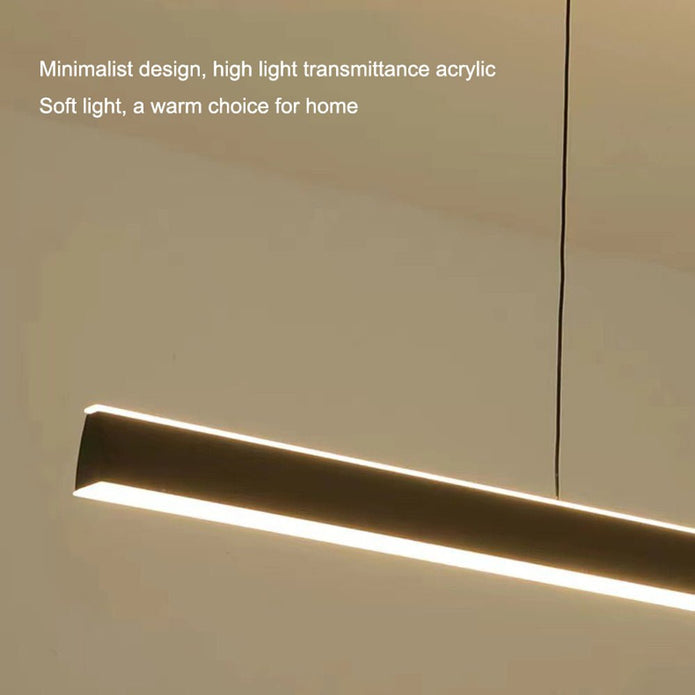 Modern Minimalist Trapezoid Pendant Light Adjustable LED Bar Light Black - Home & Garden > Lighting > Ceiling Lights