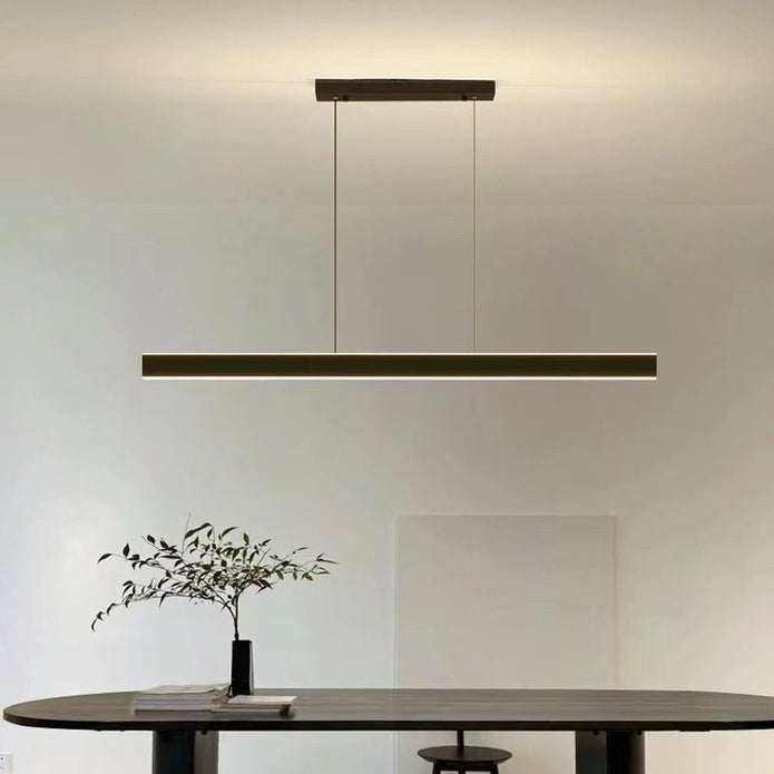 Modern Minimalist Trapezoid Pendant Light Adjustable LED Bar Light Black - Home & Garden > Lighting > Ceiling Lights