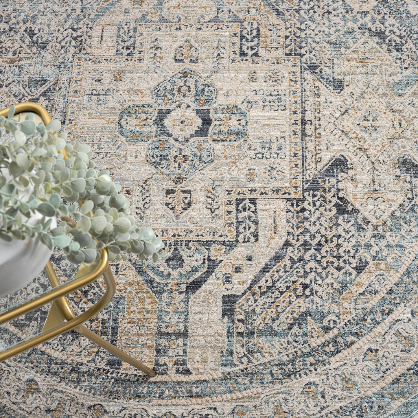 Aubre Contemporary Area Rug - Charcoal - 160x160 - Home & Garden > Rugs > Floor Rugs