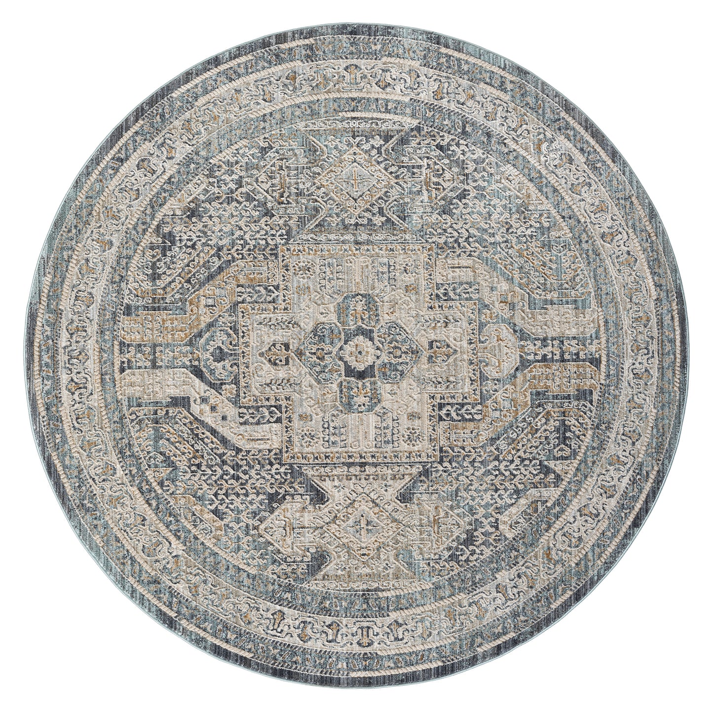 Aubre Contemporary Area Rug - Charcoal - 160x160 - Home & Garden > Rugs > Floor Rugs