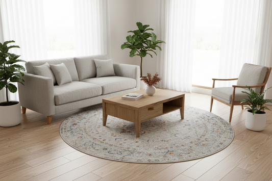 Ornate Persian Vintage Rug - Cream - 160x230