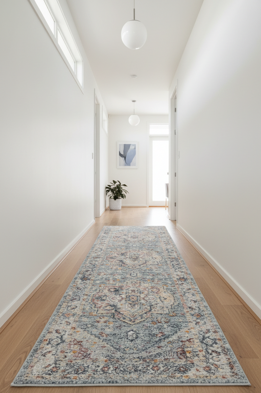 Ornate Persian Vintage Rug - Blue - 160x230