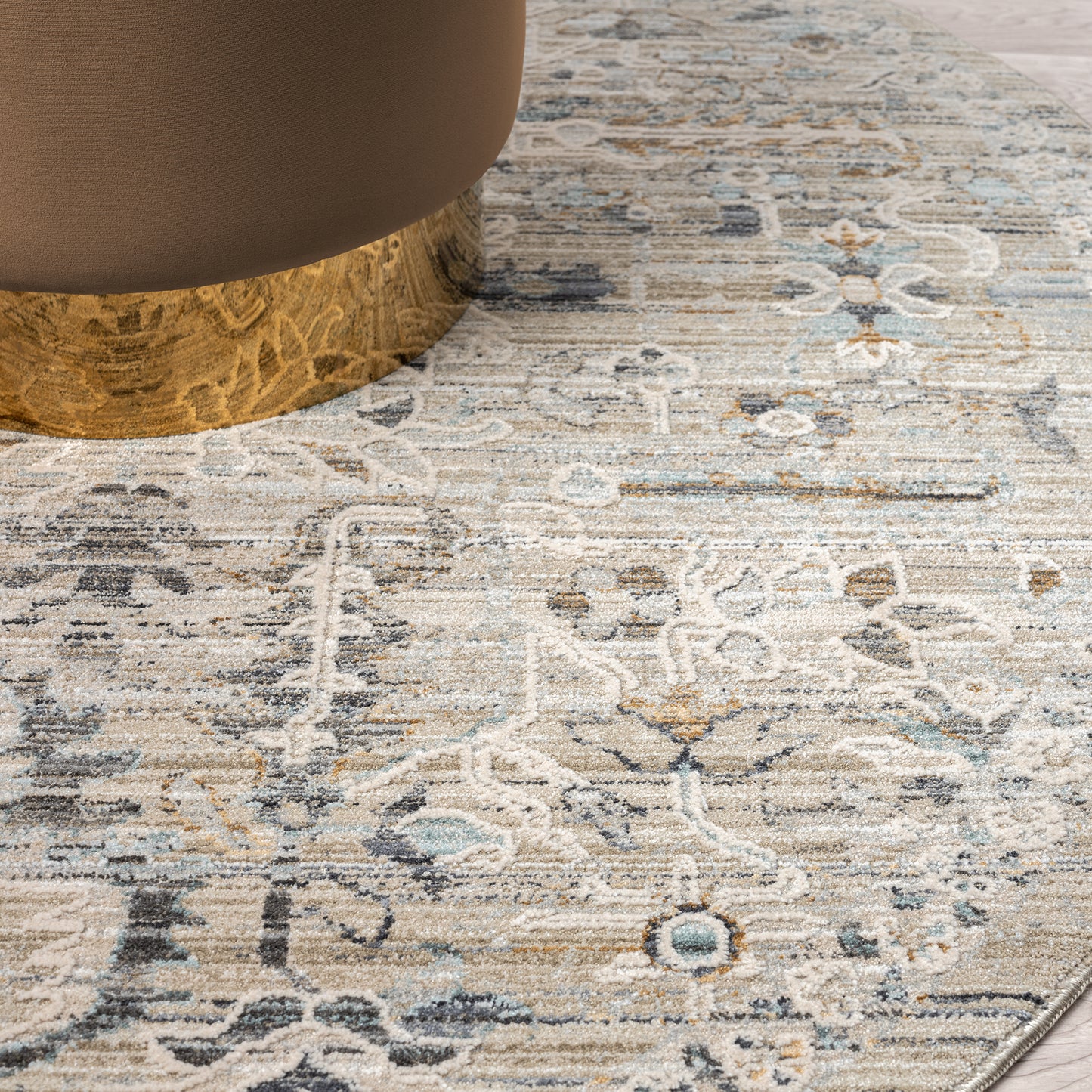 Aubre Contemporary Area Rug - Taupe - 190x190 - Home & Garden > Rugs > Floor Rugs