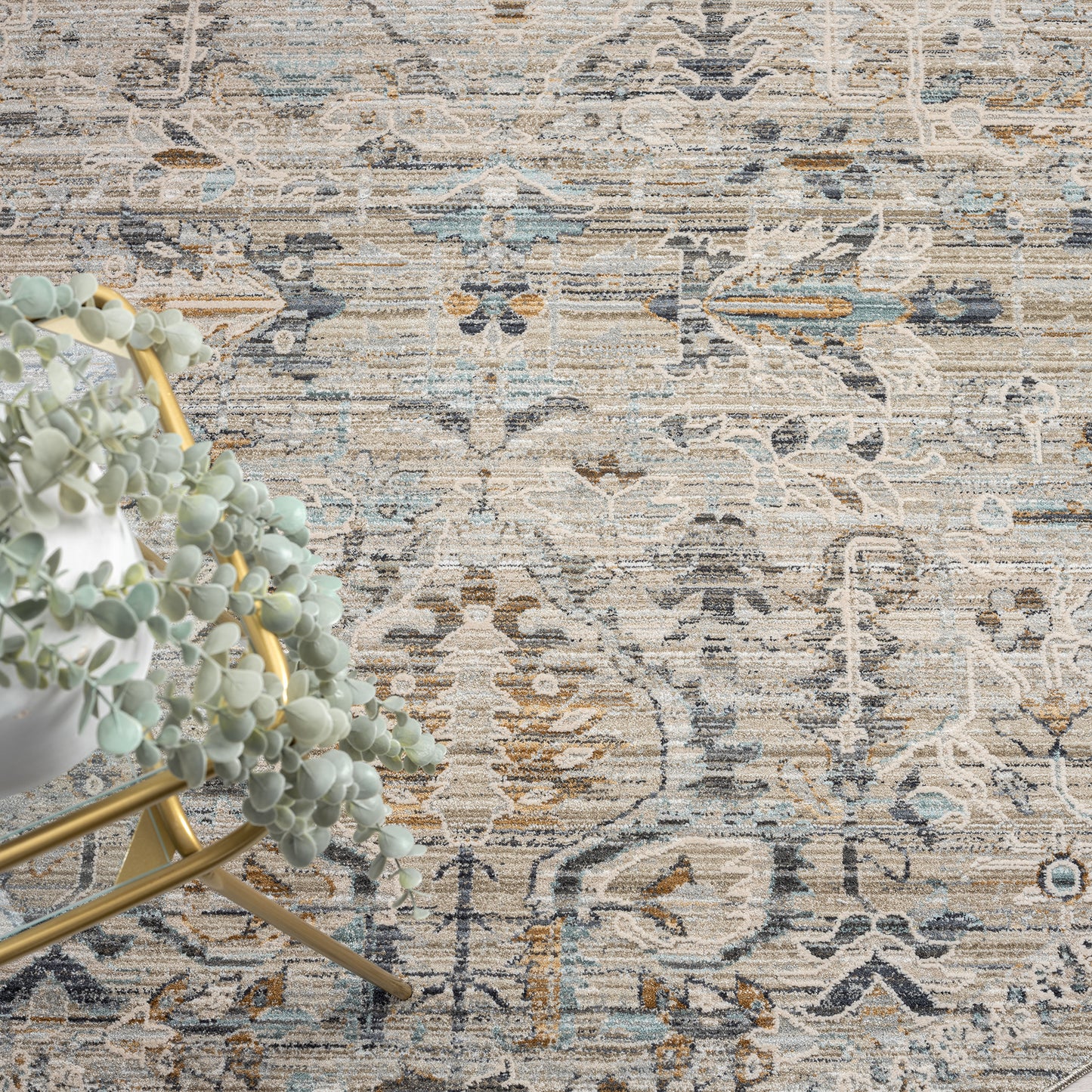 Aubre Contemporary Area Rug - Taupe - 190x190 - Home & Garden > Rugs > Floor Rugs