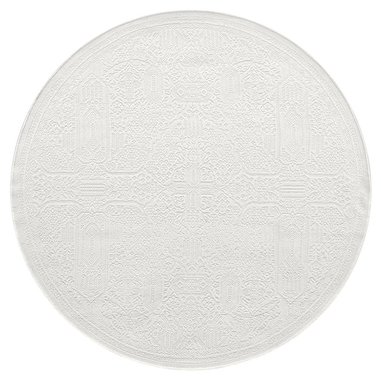 Grande Jacquard Rug - Ivory - 200x200 - Home & Garden > Rugs > Floor Rugs