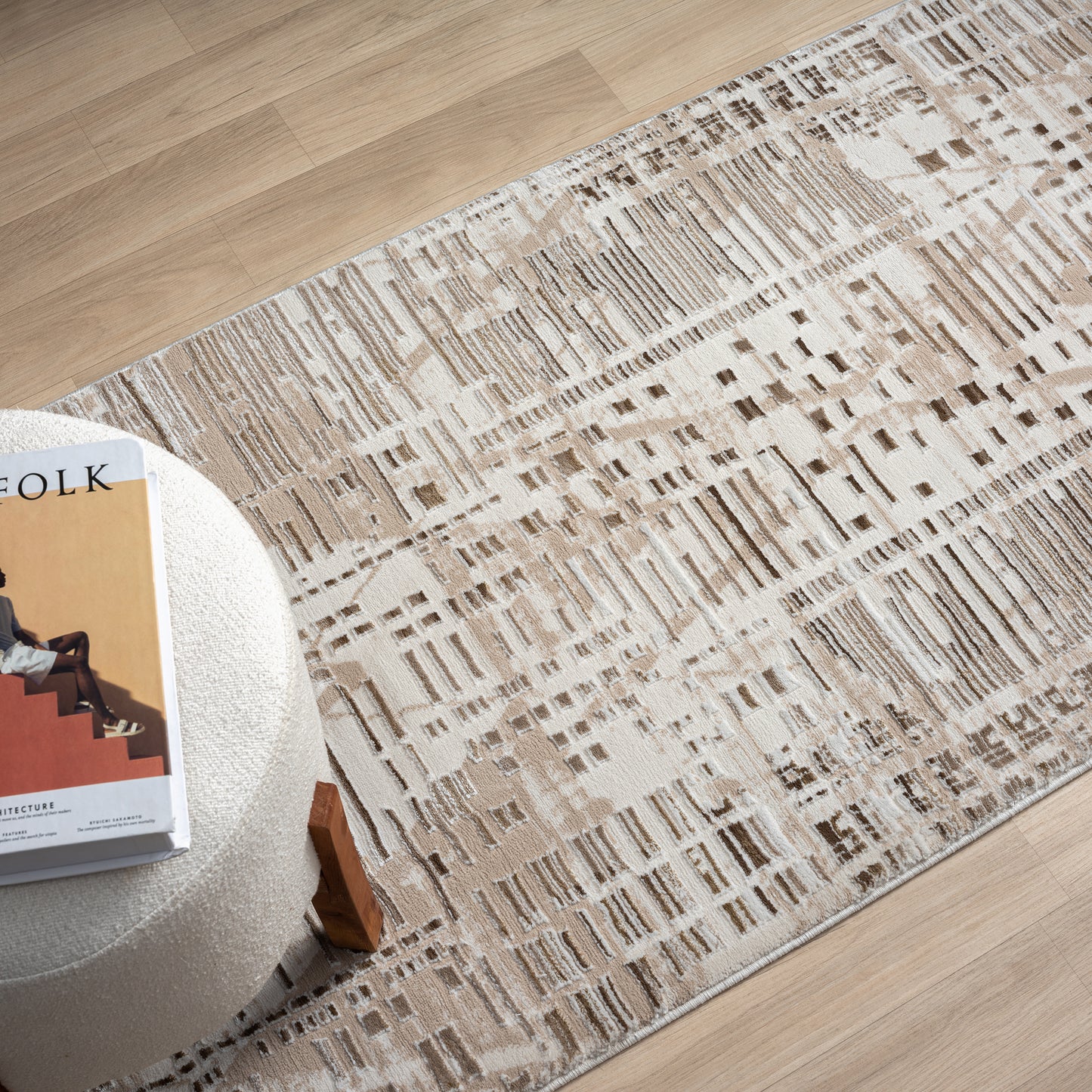 Grande Jacquard Rug - Taupe - 200x290 - Home & Garden > Rugs > Floor Rugs