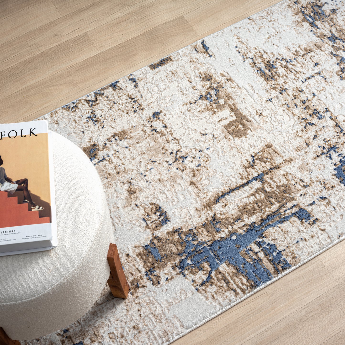 Grande Jacquard Rug - Arctic - 200x290 - Home & Garden > Rugs > Round Rugs