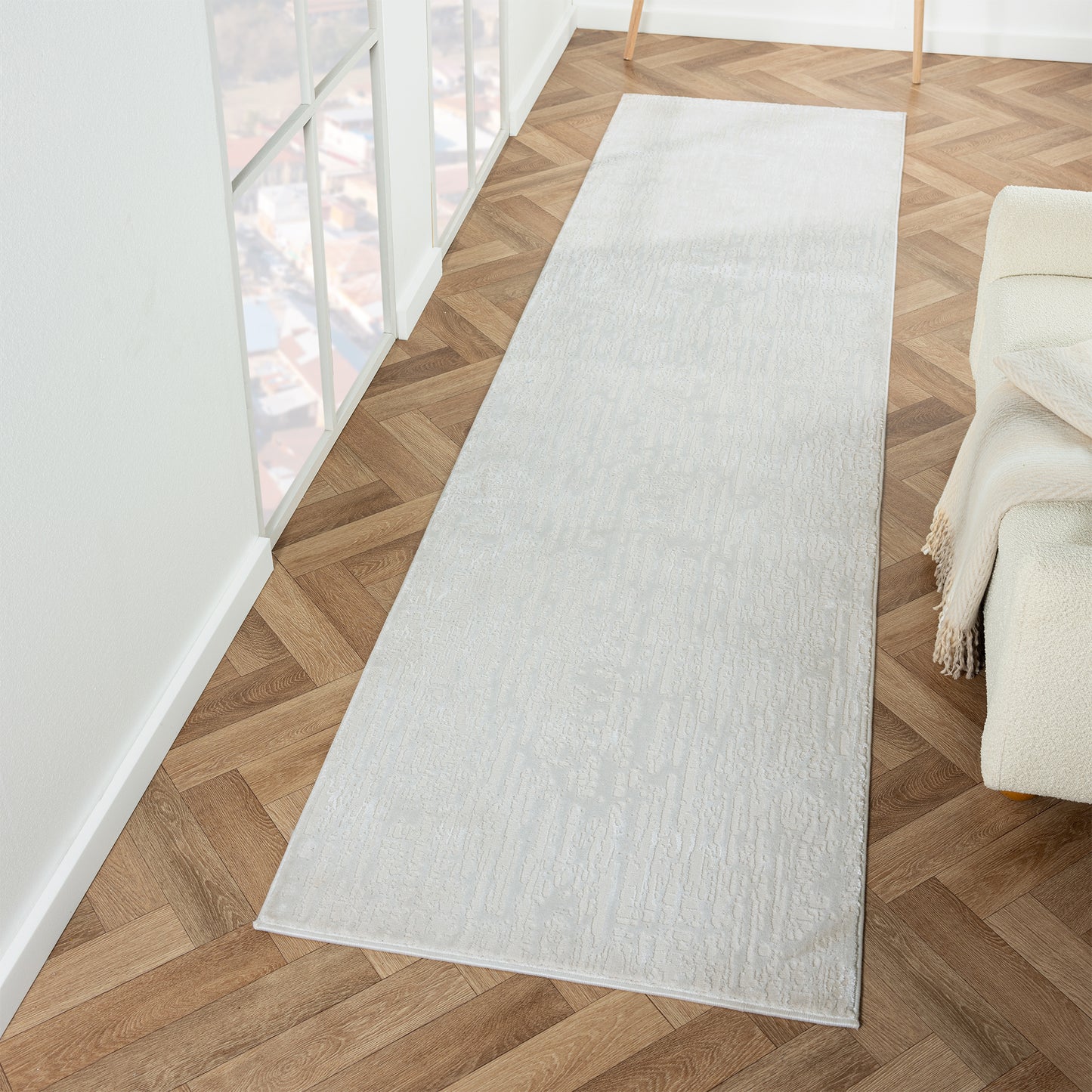 Grande Jacquard Rug - Pearl - 200x290 - Home & Garden > Rugs > Floor Rugs