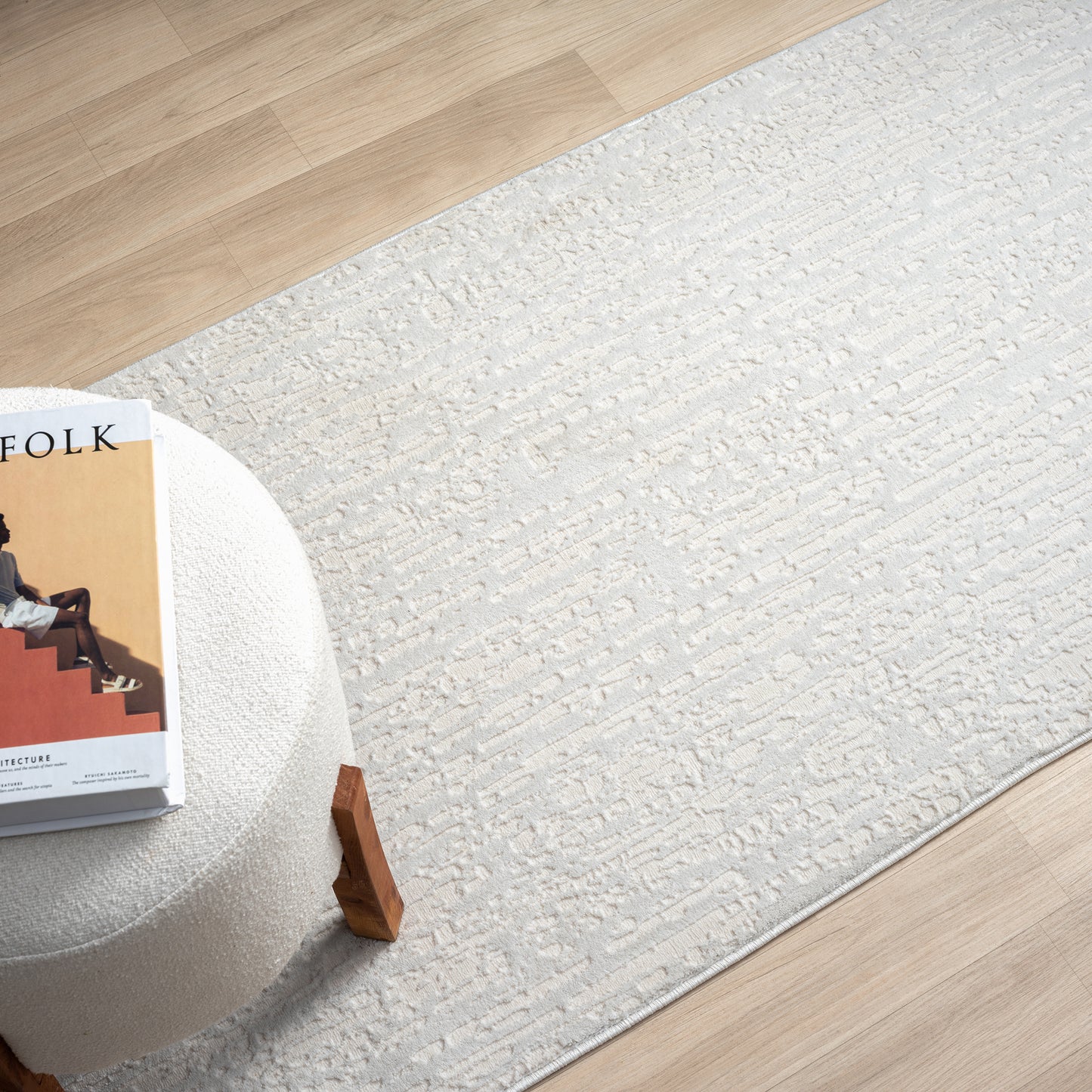 Grande Jacquard Rug - Pearl - 200x290 - Home & Garden > Rugs > Floor Rugs
