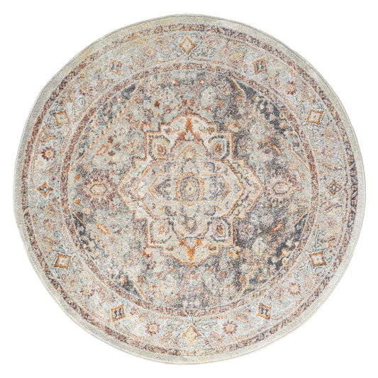 Ornate Persian Vintage Rug Grey 200x290 Home & Garden > Rugs > Round Rugs