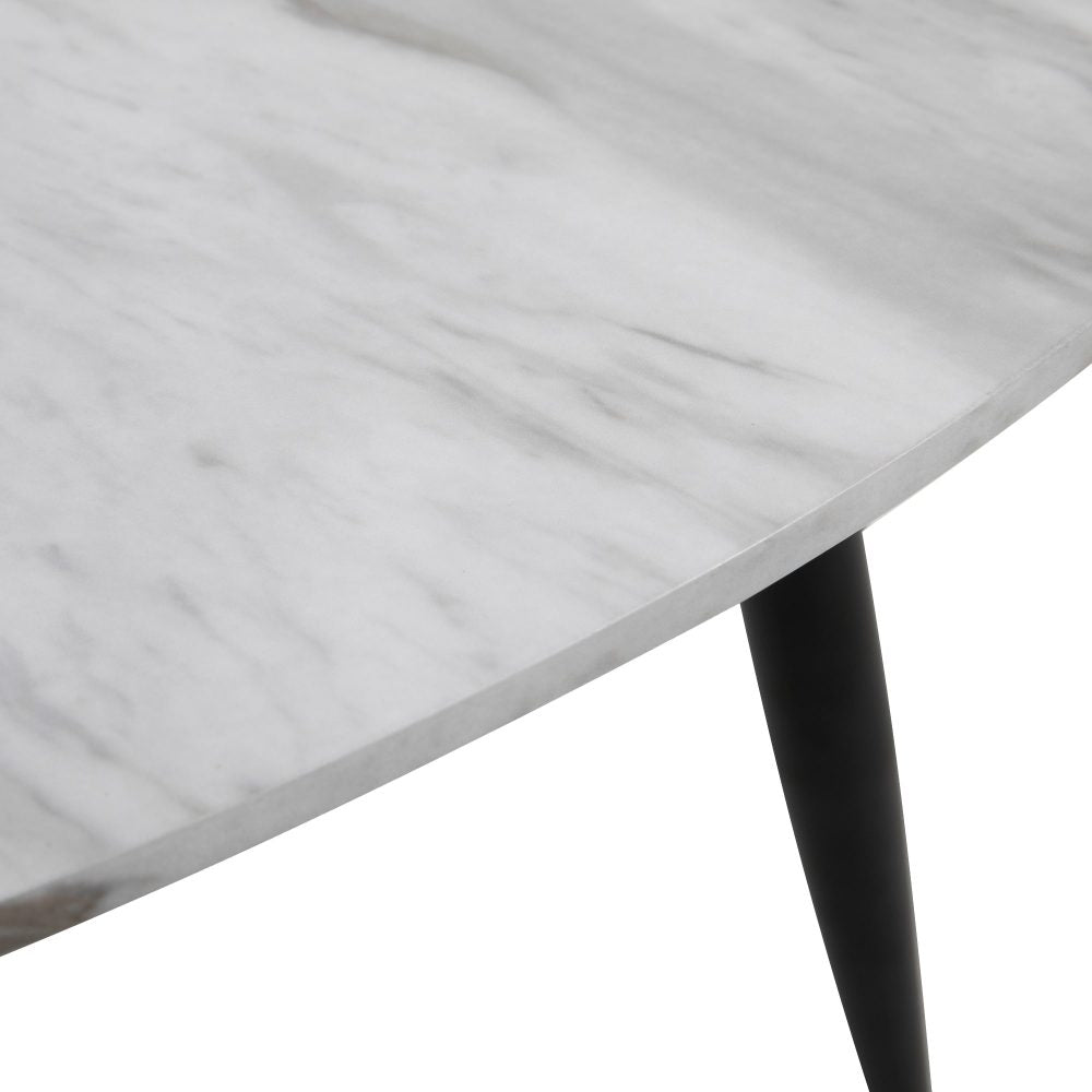 Minimalist Marble Effect Round Coffee Table - Furniture > Living Room > Coffee Tables