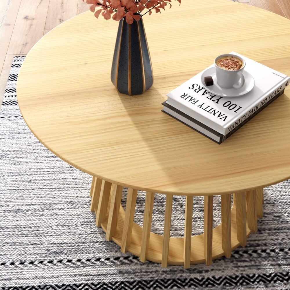 Palmer Coastal Haven Natural Coffee Table - Furniture > Living Room > Coffee Tables