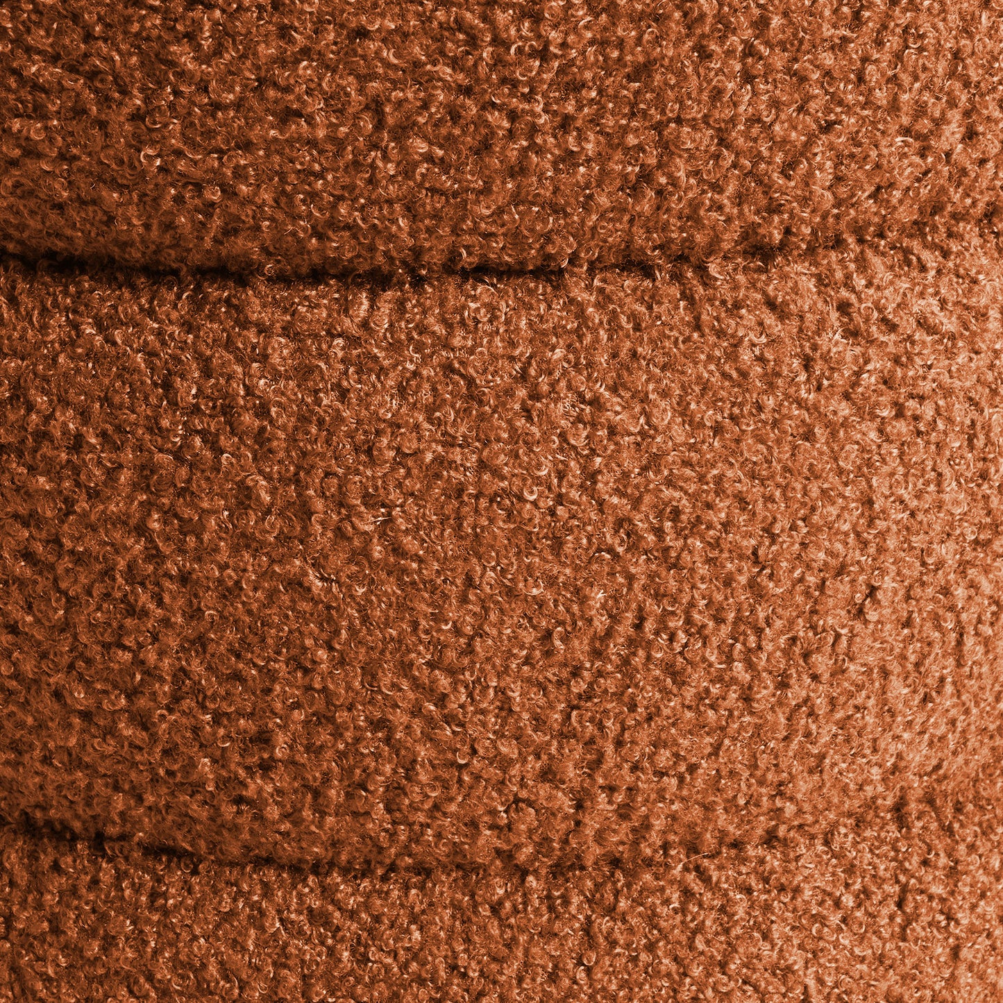 Round Stacked Ottoman Stool Teddy Fleece Fabric Foot Rest 38cm ORANGE - Furniture > Living Room > Ottomans & Footstools