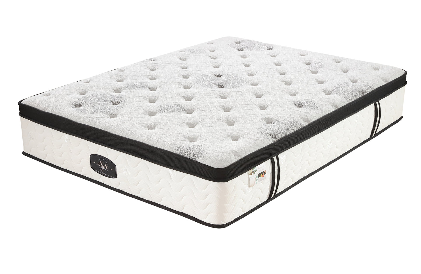 Chiro 7 Zone Latex Euro Top 35cm Pocket Spring Mattress - Queen Size - Furniture > Mattresses > Queen Mattress