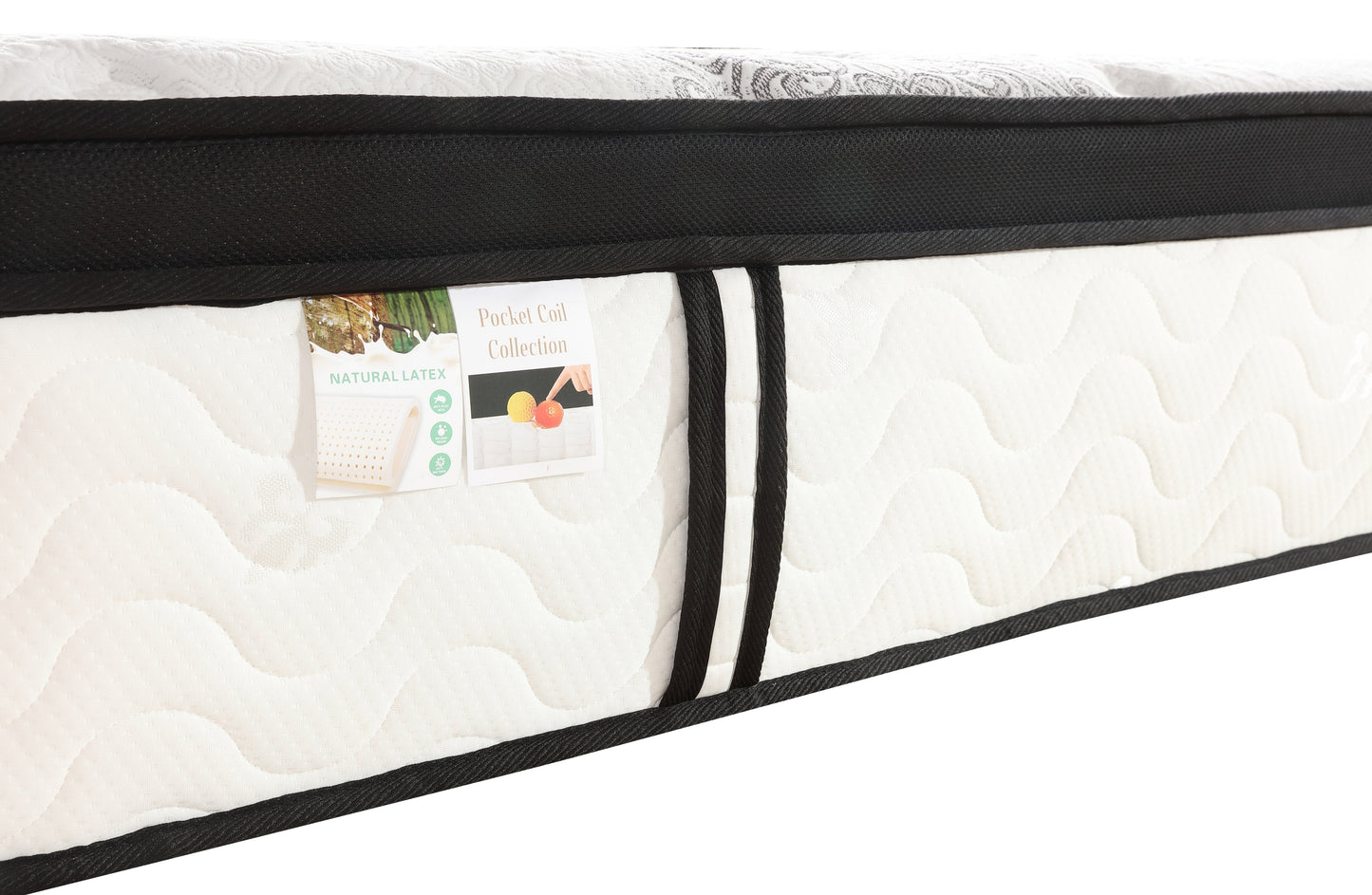 Chiro 7 Zone Latex Euro Top 35cm Pocket Spring Mattress - Queen Size - Furniture > Mattresses > Queen Mattress