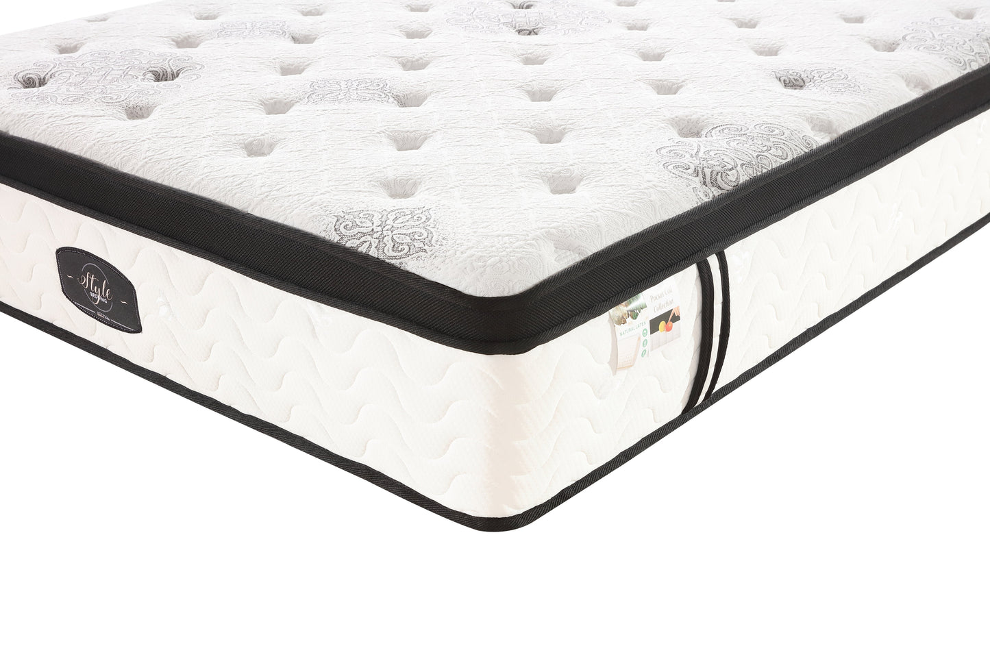 Chiro 7 Zone Latex Euro Top 35cm Pocket Spring Mattress - Queen Size - Furniture > Mattresses > Queen Mattress