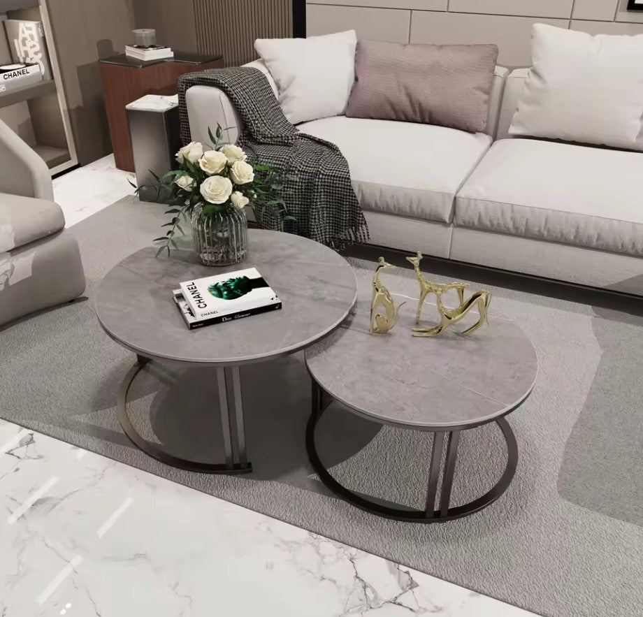 Interior Ave - Premier Nested Coffee Table Set - Grey Stone - Furniture > Living Room > Coffee Tables