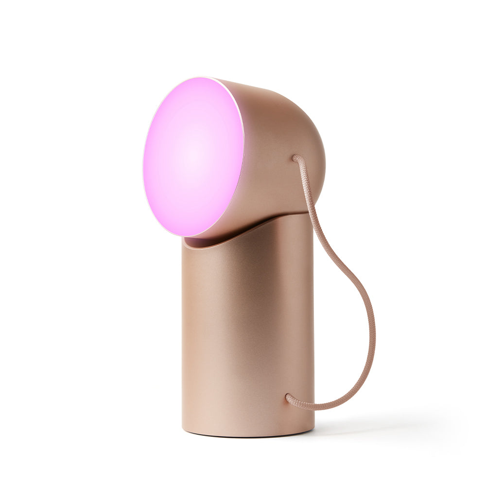 Lexon Orbe Portable Led Lamp With Moving Head - Gold - Home & Garden > Lighting > Table Lamps