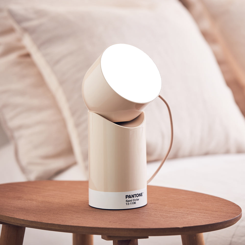 Lexon Orbe Portable Led Lamp With Moving Head PANTONE - Sand - Home & Garden > Lighting > Table Lamps