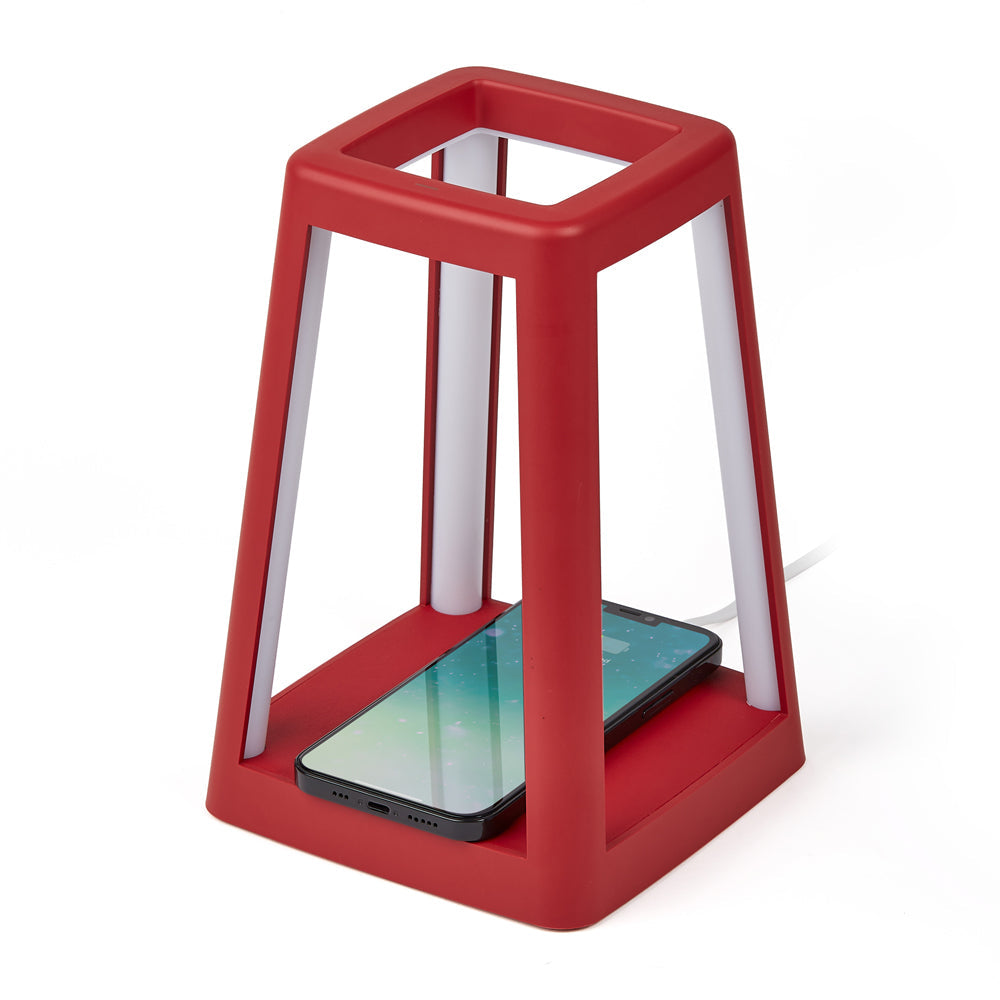 Lexon Lantern Portable Lamp With Built-In Wireless Charger - Red - Home & Garden > Lighting > Table Lamps