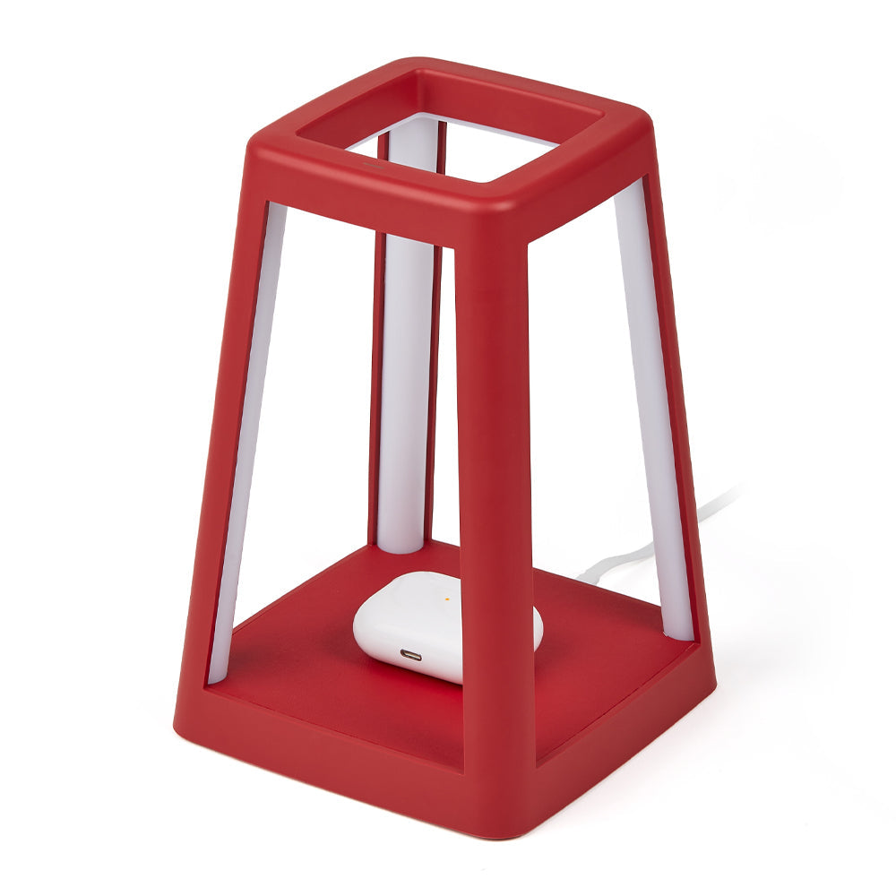 Lexon Lantern Portable Lamp With Built-In Wireless Charger - Red - Home & Garden > Lighting > Table Lamps