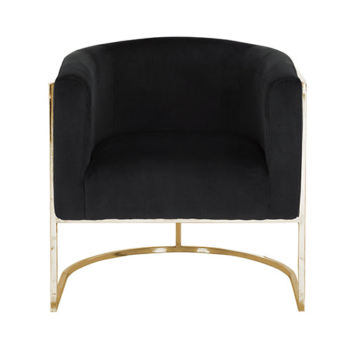 Vinatge Arm Chair Black Velvet Furniture > Bar Stools & Chairs > Arm Chairs & Recliners
