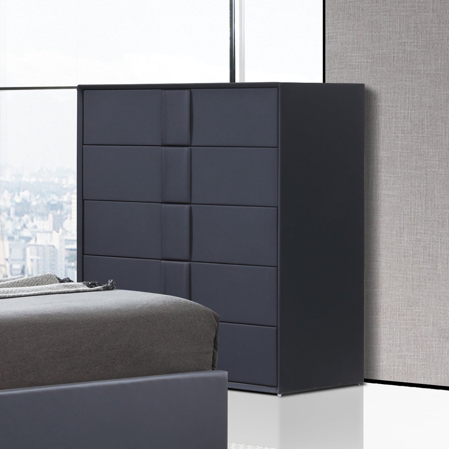 Prado 4pc Fabric Gas Lift Queen Bedroom Suite Furniture > Bedroom > Beds & Bed Frames
