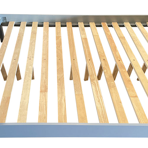 4 Pieces Bedroom Suite in Solid Wood & MDF King Size Grey Colour Bed Bedside Table & Tallboy Furniture > Bedroom > Beds