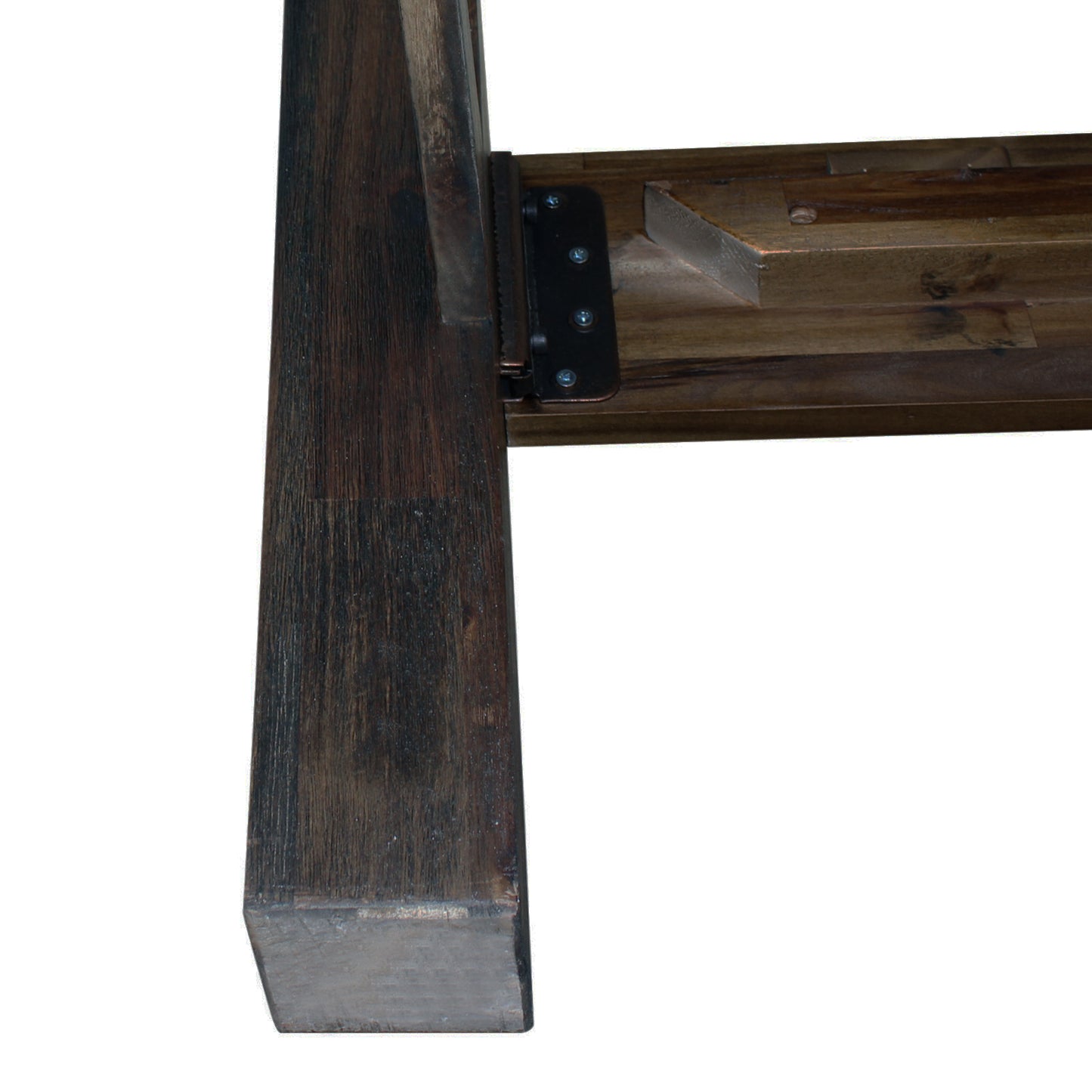 Bed Frame Double Size in Solid Wood Veneered Acacia Bedroom Timber Slat in Chocolate Furniture > Bedroom > Beds & Bed