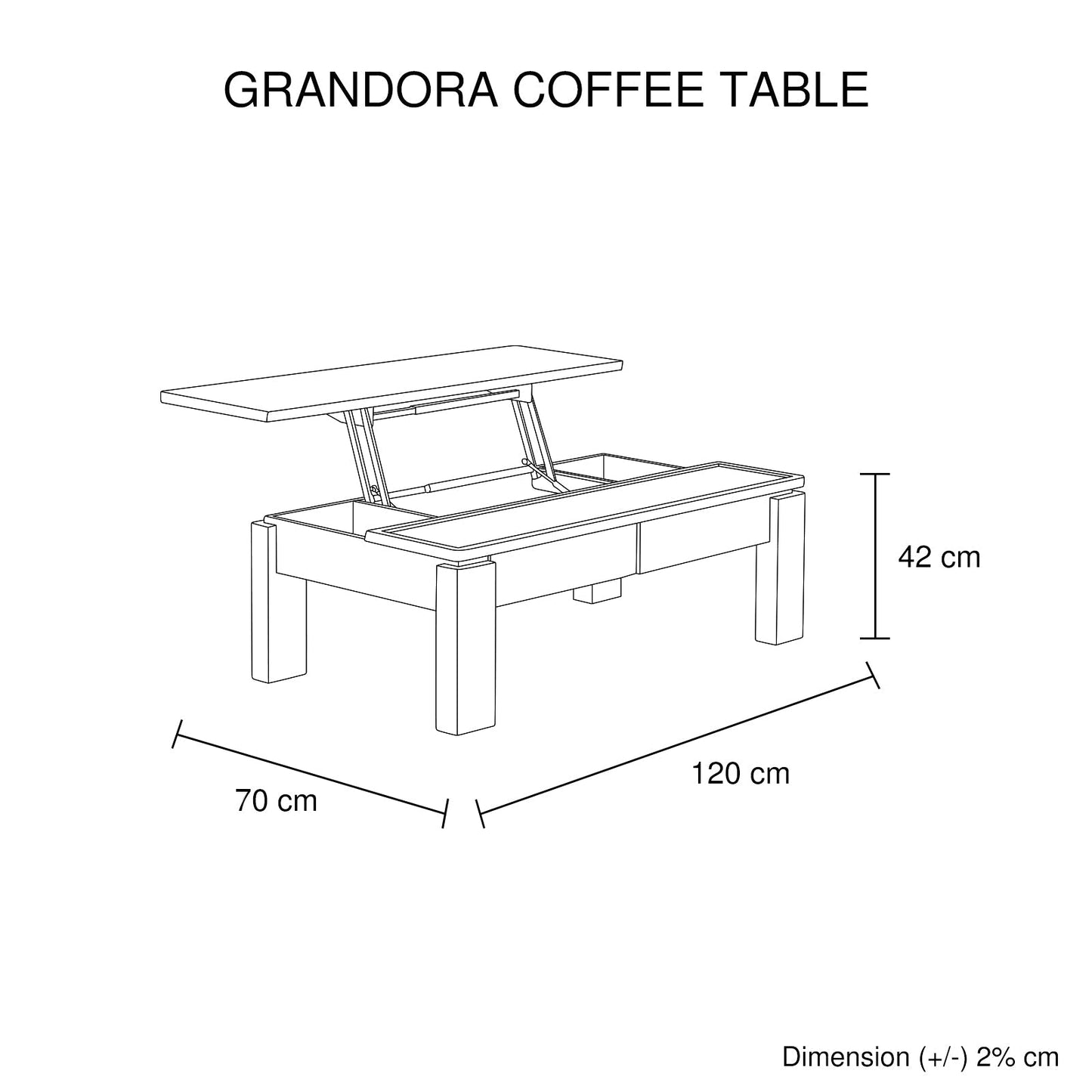 Coffee Table High Gloss Finish Lift Up Top MDF Black & White Colour Interior Storage Furniture > Living Room > Coffee