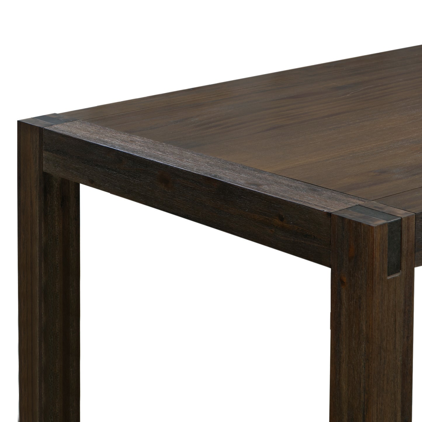 Dining Table 210cm Large Size with Solid Acacia Wooden Base in Chocolate Colour Furniture > Dining > Dining Tables