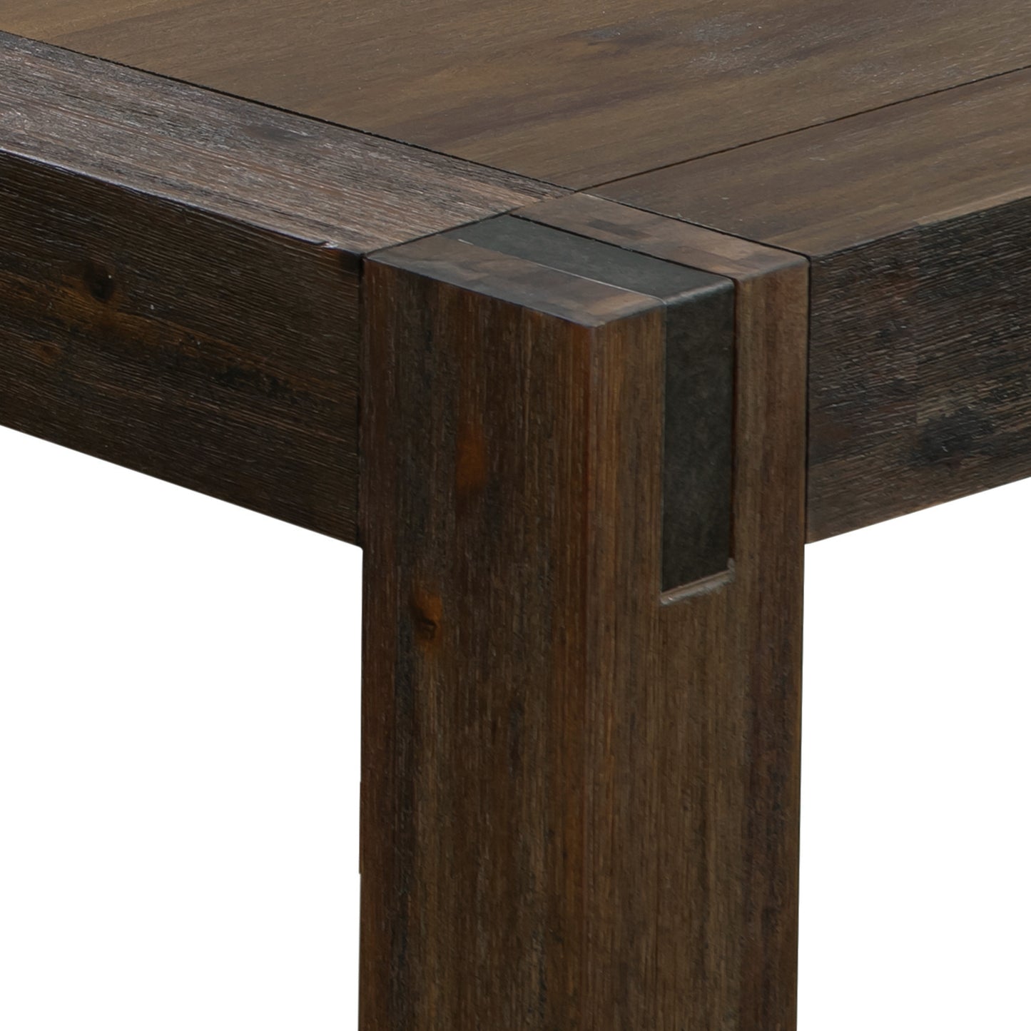 Dining Table 180cm Medium Size with Solid Acacia Wooden Base in Chocolate Colour Furniture > Dining > Dining Tables