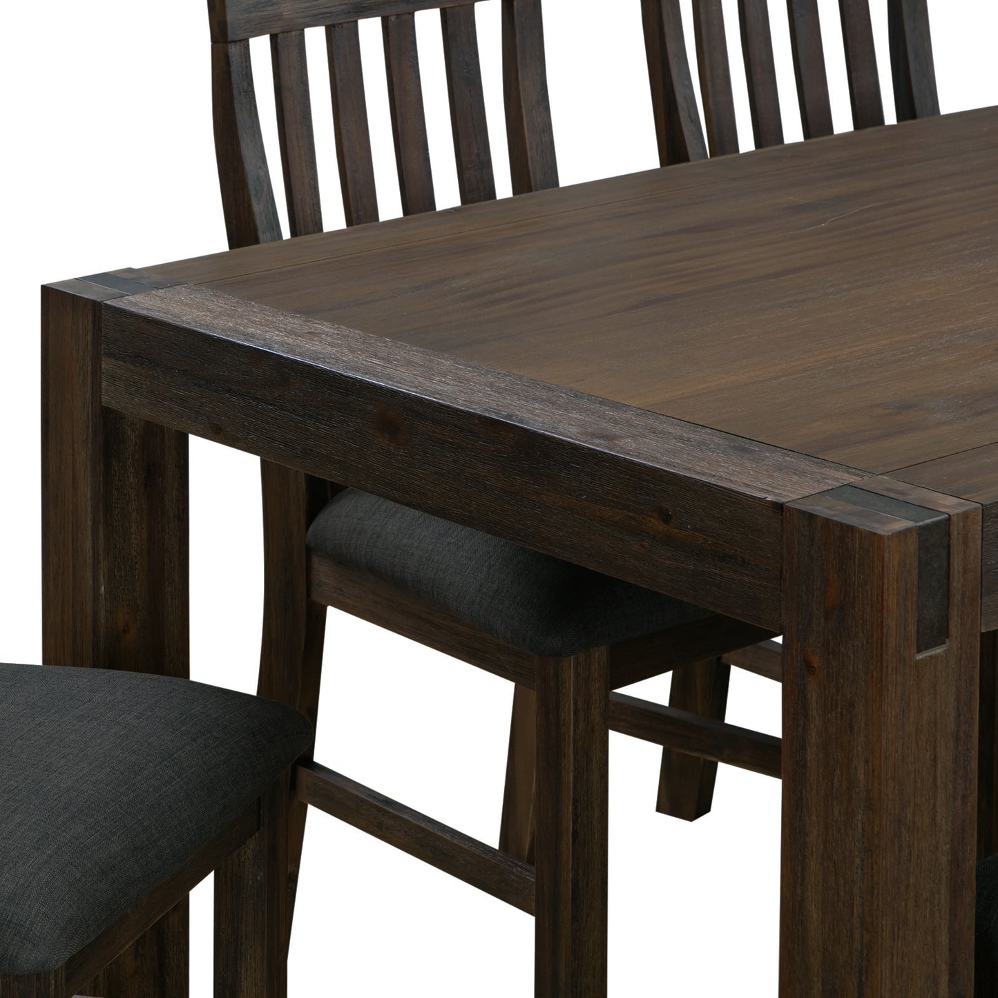 Dining Table 180cm Medium Size with Solid Acacia Wooden Base in Chocolate Colour Furniture > Dining > Dining Tables