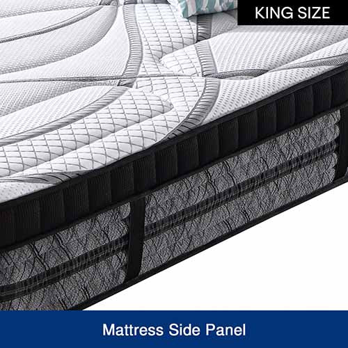 King Mattress Pocket Coil Spring Foam Firm Bed 32cm thick - Furniture > Mattresses > Mattress Toppers