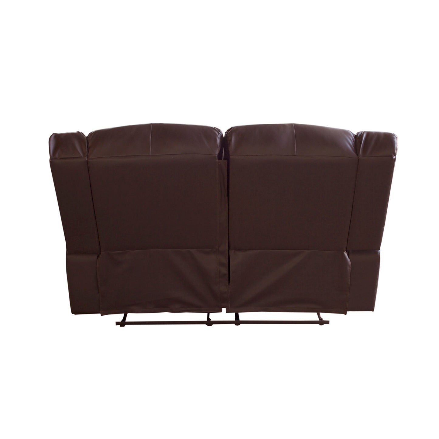 2 Seater Recliner Sofa In Faux Leather Lounge Couch in Brown - Furniture > Bar Stools & Chairs > Arm Chairs & Recliners