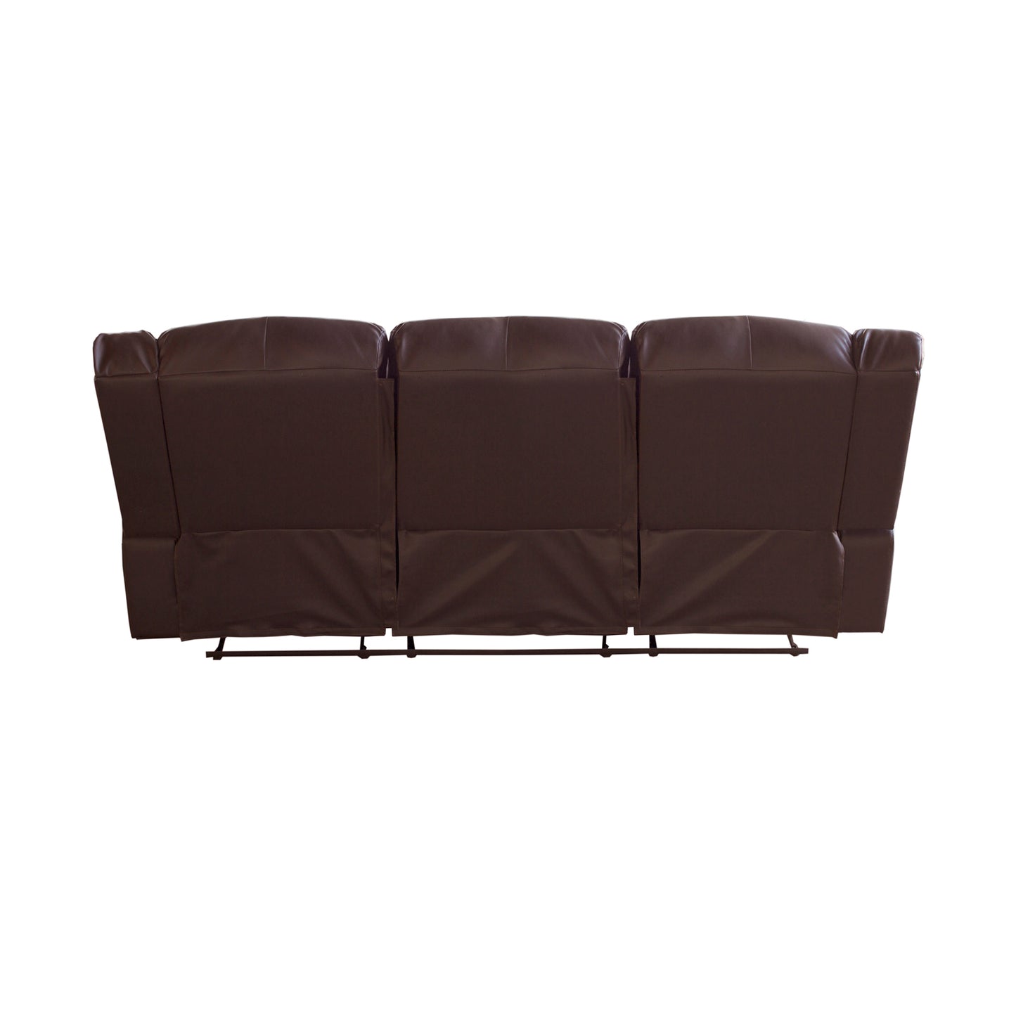 3 Seater Recliner Sofa In Faux Leather Lounge Couch in Brown - Furniture > Bar Stools & Chairs > Arm Chairs & Recliners