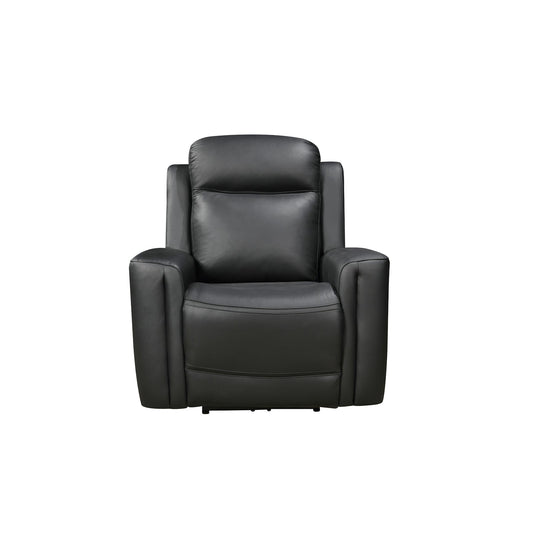 1 Seater Electric Leather/pvc Black Recliner