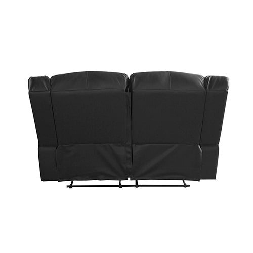 2 Seater Recliner Sofa In Faux Leather Lounge Couch in Black - Furniture > Bar Stools & Chairs > Arm Chairs & Recliners