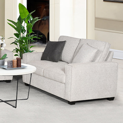 Milano 2 Seater Sofa Set Polyester Fabric Multilayer Two Pillows Attached Individual Pocket Spring Furniture > Bar