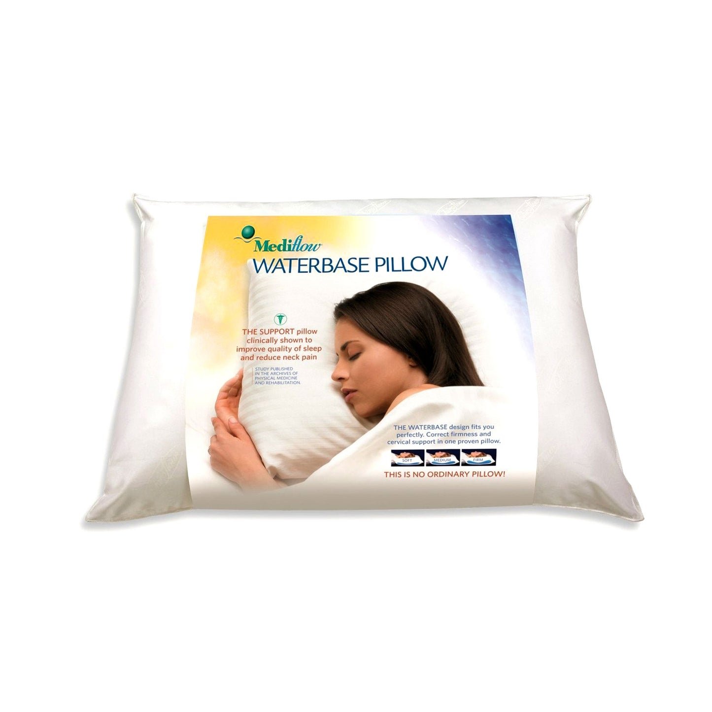 Mediflow Adjustable Waterbase Water Neck Pain Reduction Standard Pillow - Home & Garden > Bedding > Pillows
