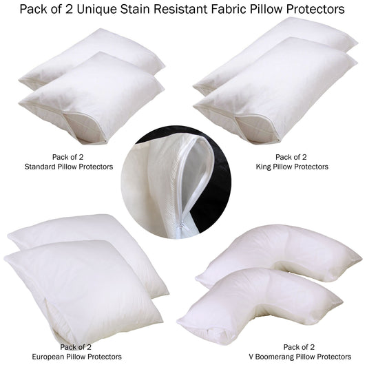 Set of 2 Stain Resistant Pillow Protectors Standard Home & Garden > Bedding > Pillows