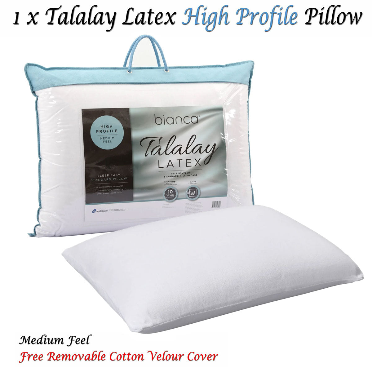 Bianca Talalay Latex High Profile Pillow - Home & Garden > Bedding > Pillows