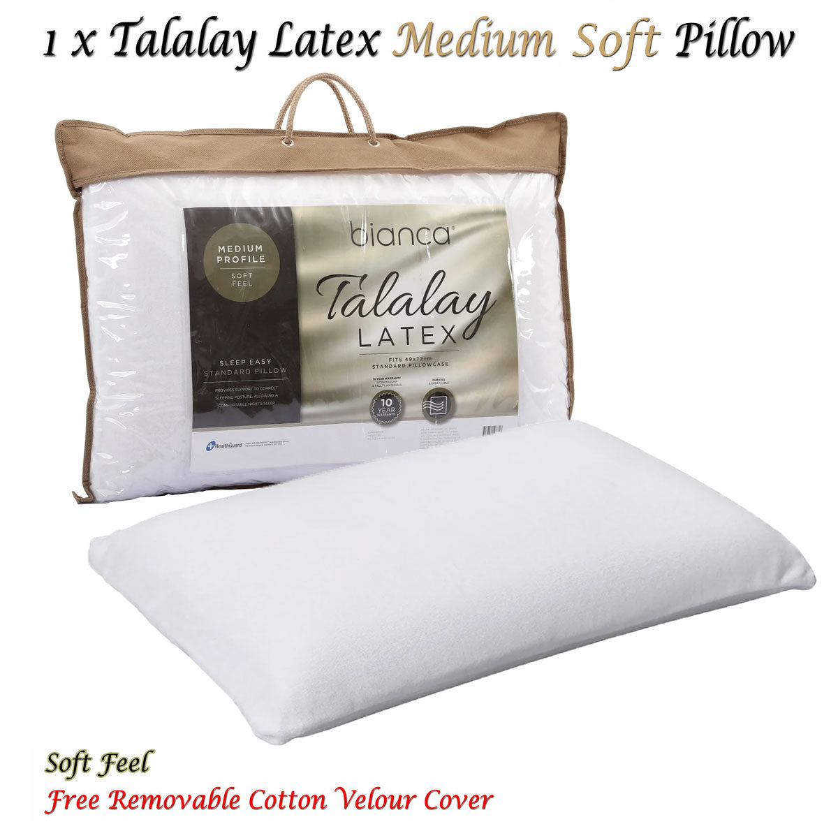 Bianca Talalay Latex Soft Profile Pillow - Home & Garden > Bedding > Pillows